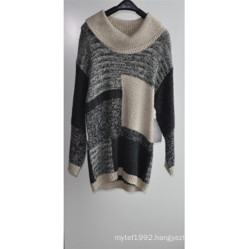 Winter Women Long Sleeve Patterned Knit Fit Sweater